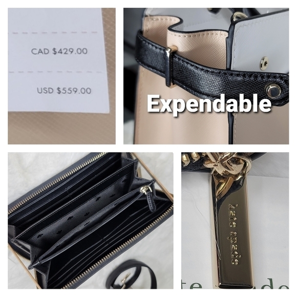 🎁 NWT kate spade 2 Set Purse Satchel Shoulder Bag Cross Body  + Wallet M - Picture 6 of 14